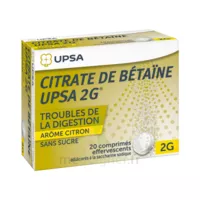 Citrate De Betaïne Upsa 2 G Comprimés Effervescents Sans Sucre Citron 2t/10 à Fargues-  Saint Hilaire